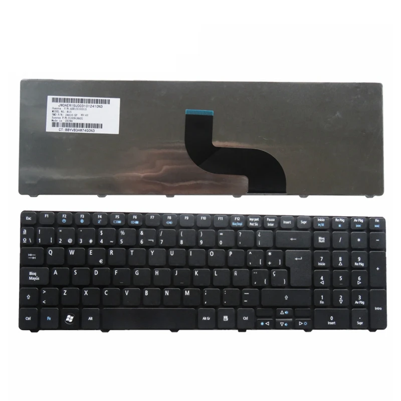 Teclado para Acer Espanhol Teclado Aspire E1-531 E1-521 E1-571g E1-531g Preto sp E1-571