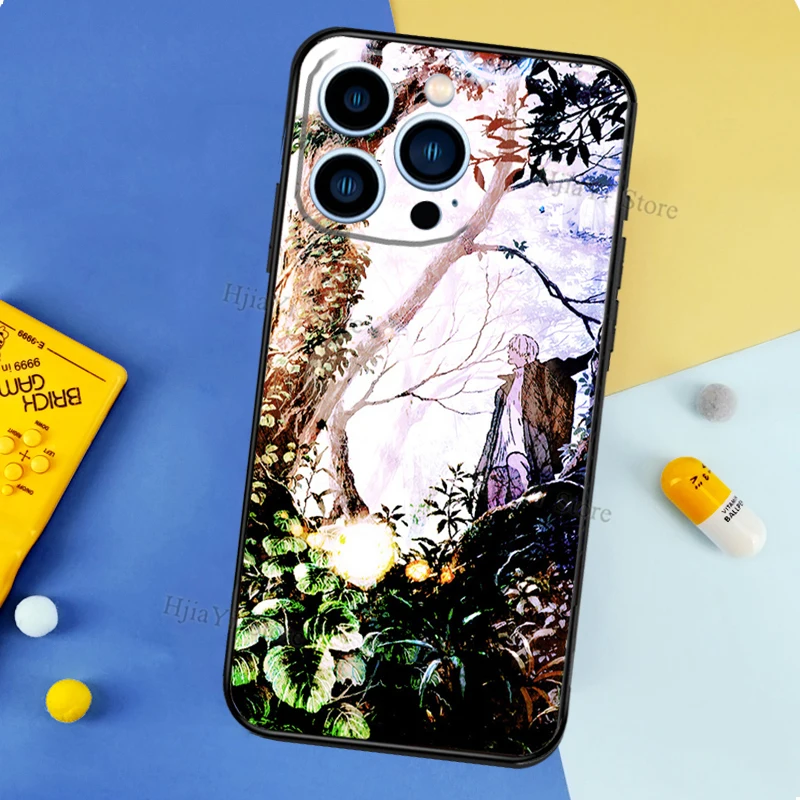 Силиконовый чехол для телефона с рисунком японской манги iPhone 13 Pro Max 12 Mini 11 14 15 XS MAX