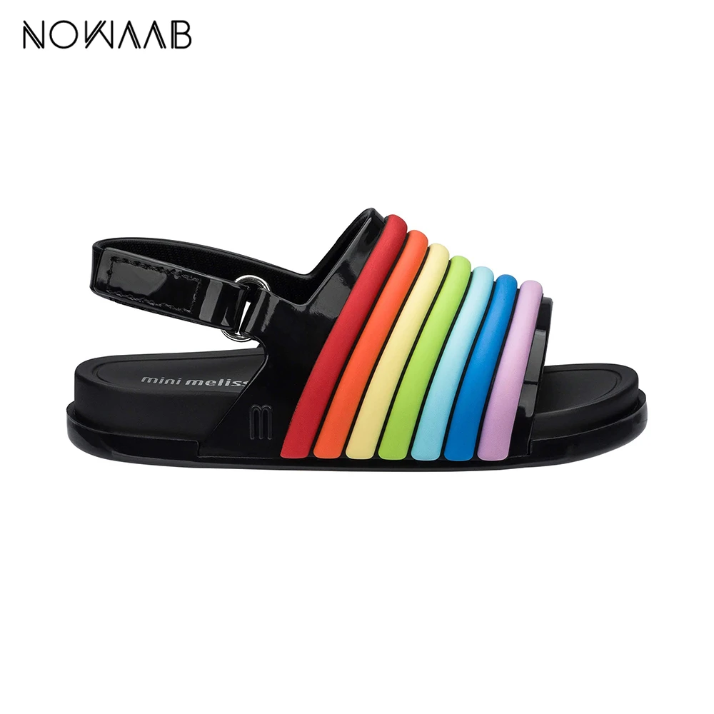 Детские сандалии желе радужные Нескользящие пляжные для девочек|Сандалии| |