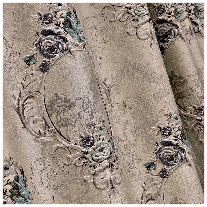 

New European Style Jacquard Curtains Blackout Curtains Can Be Customized For Living Room Bedroom