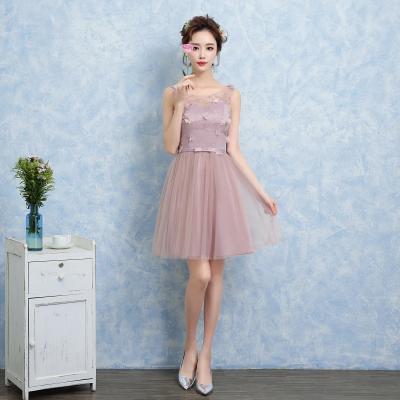 double shoulder Модные детские летние Коктейльные Короткие вечерние платья размера плюс и цвета шампанского для выпускного бала платье для девочек-подростков 14, 15, 16 лет - Цвет: double shoulder