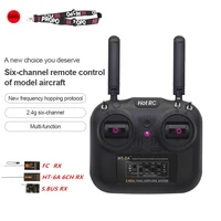 hotrc ht 6a 2 4g 6ch remote controller fhss 6ch receivers double throttle w box rc receiver transmitter for rc drone boat