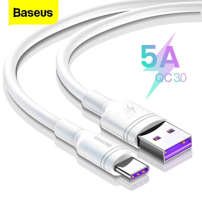 Кабель Baseus 5A USB C для Huawei Mate 20 P20 Pro кабель быстрой зарядки и передачи данных Type Xiaomi mi