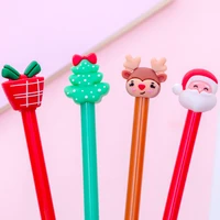 1pc cute christmas gel pen students childrens pen gifts snowmen santa claus kawaii office school pens new year stationery gift