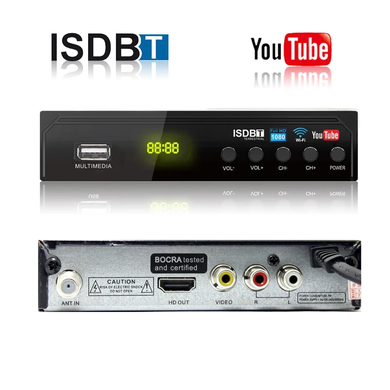 Бразилия Перу Южная Америка FTA 1080P цифровой наземный ISDB-T ТВ тюнер приемник Поддержка USB Запись EPG антенна УКВ, СКВ HDMI выход