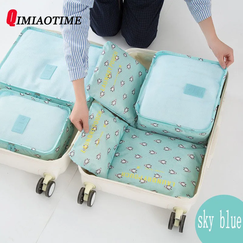 6 шт./партия дорожная сумка для багажа одежда аккуратный органайзер сумочка