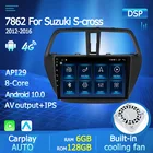 В наличии IPS 6G + 128G андроид 10 для Suzuki SX4 S Крест 2012-2016 Автомобиль Радио мультимедийный видеоплеер навигации GPS без 2 Дина dvd