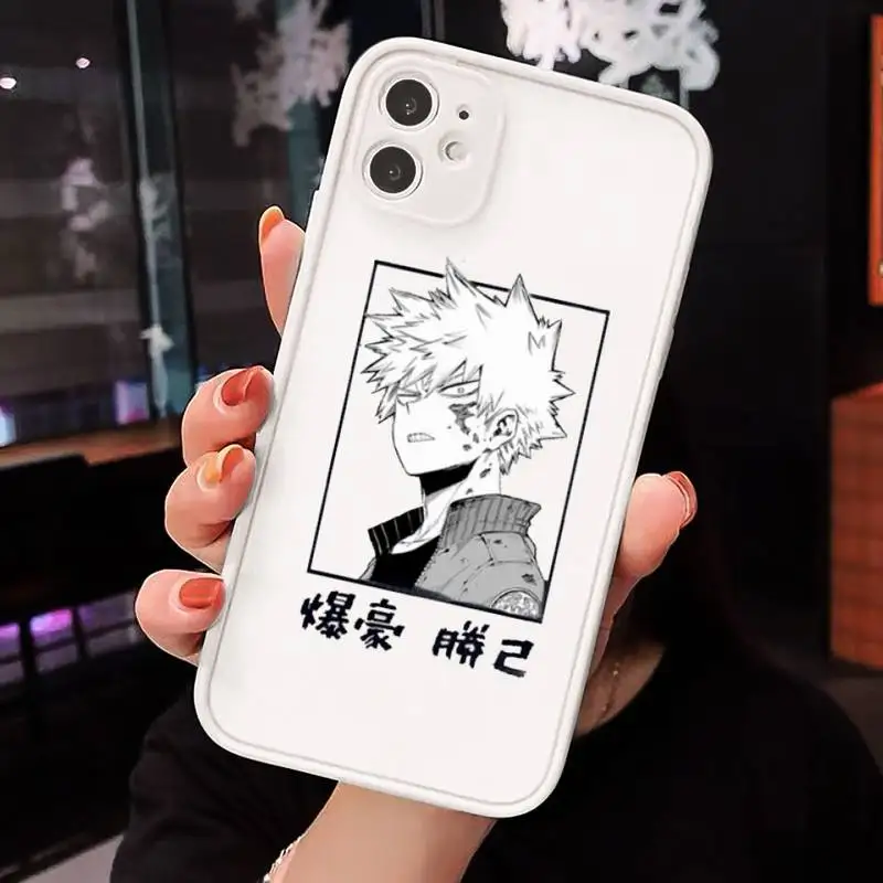 

My Hero Academia Midoriya anime Phone Cases matte transparent For iphone 7 8 11 12 plus mini x xs xr pro max cover