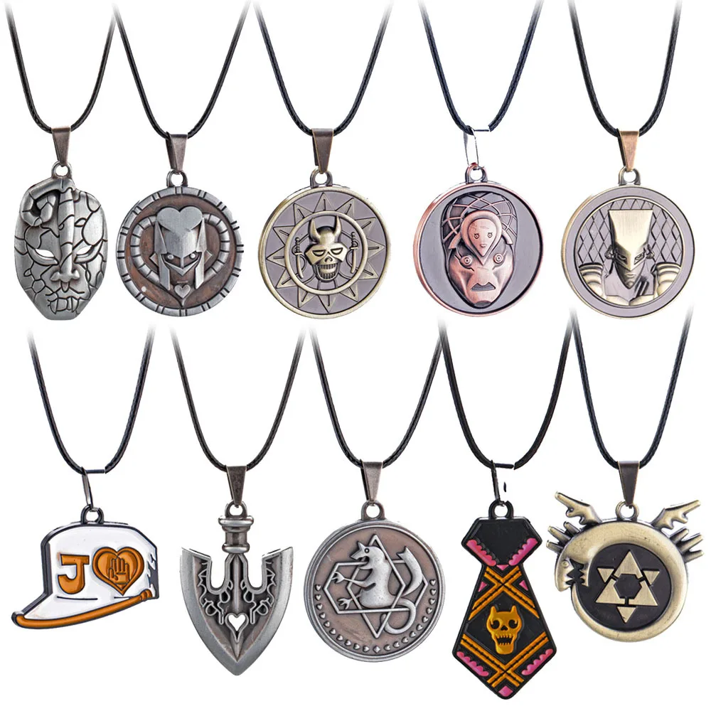 

JOJO BIZARRE ADVENTURE Necklace Higashikata Josuke Metal Pendant Rope Chain Choker Necklaces KILLER QUEEN Gifts Anime Jewelry