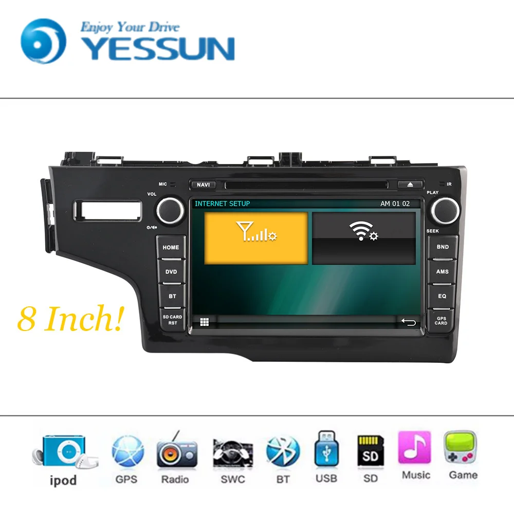 Автомобильный DVD плеер система Android Wince для Honda Fit 2014 2016 Авторадио стерео GPS