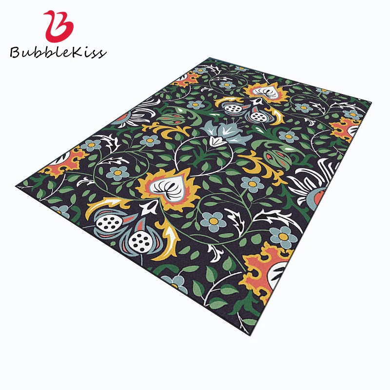 Мягкий ковер в скандинавском стиле Bubble Kiss для гостиной с рисунком оранжевого