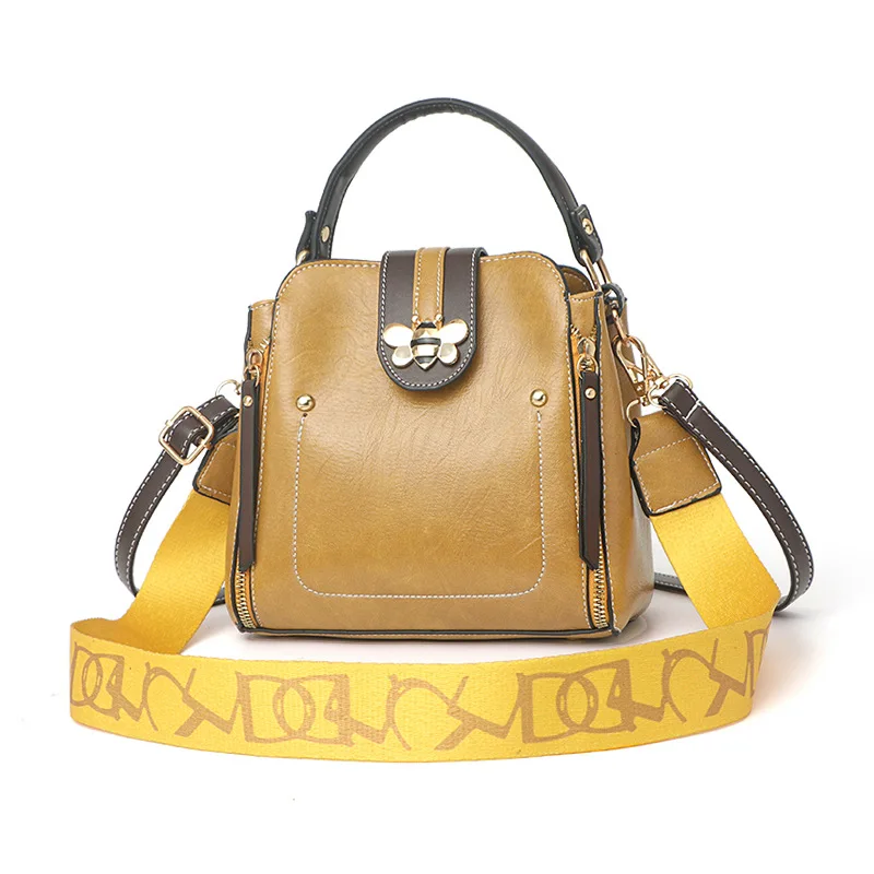 

Luxury Handbags Designer 2021 Women Simple Temperament One-shoulder Messenger High Quality Bucket Bag Luxury Brand Crossbody Sac