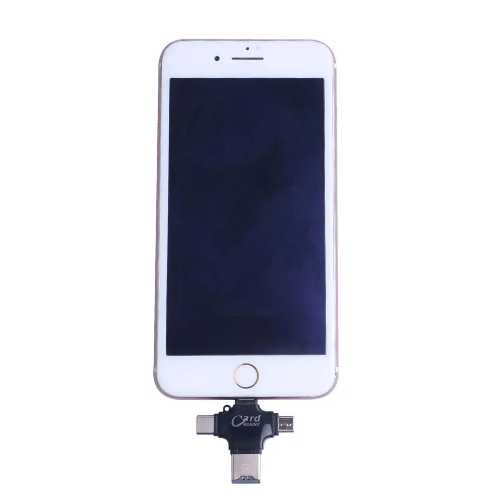 Кардридер Micro SD 4 в 1 картридер Lightning/Type C OTG для iphone Samsung Huawei|Картридеры| |