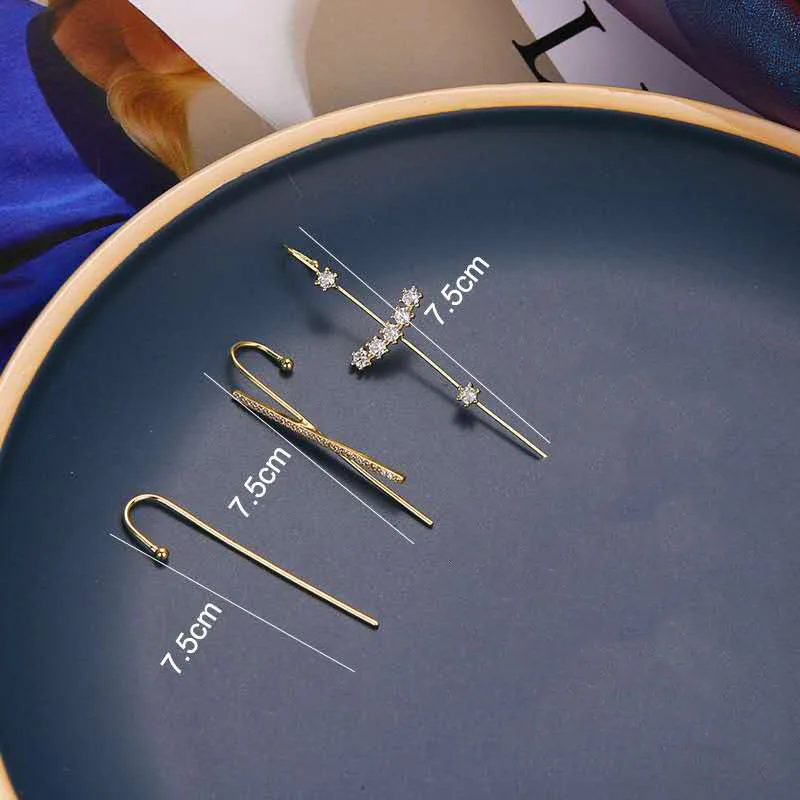 New Hot Sale Cubic Zirconia Rhinestone Stud Earrings for Women Girl Wedding Party Dinner Dress Jewelry Accessories | Украшения и