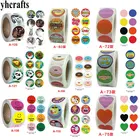 1 рулон = 500 шт.лот 2,5 см рождественские наклейки в виде Санта-Клауса, снежинки, пасхального кролика, бумажные наклейки, этикетка для запечатывания, рождественское и Рождественское украшение для помещений