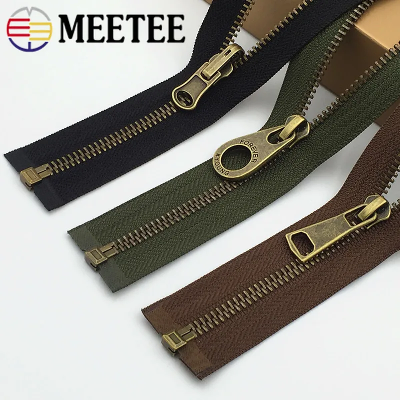 Meetee 1 шт. 5 # бронзовая фотомолния открытая молния для куртки детской одежды