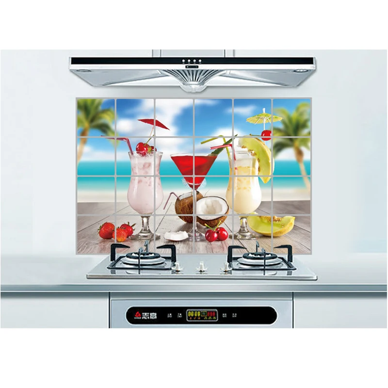 Style N 60*90 см кухонные настенные наклейки s водонепроницаемые маслостойкие самоклеющиеся обои плитка наклейка ПВХ настенные наклейки фрески украшение дома - Цвет: Style N