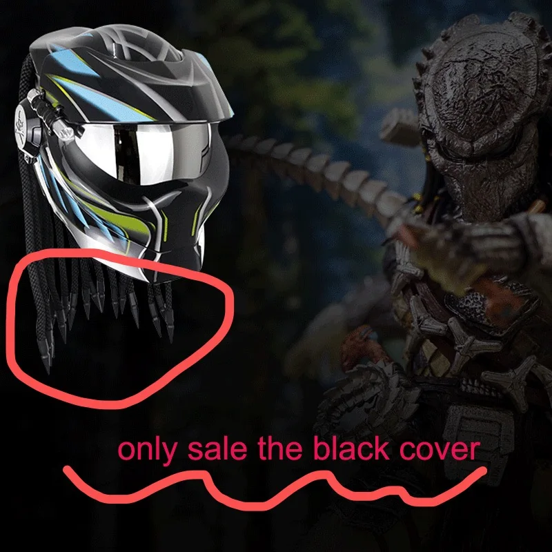 Мотоциклетный шлем хищника крышка анфас Железный Воин человек личность