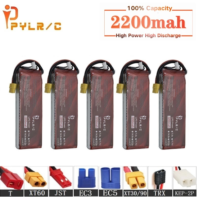 

High Rate 11.1v 2200mAh Lipo Battery For RC Helicopter Parts 3s Lithium battery 11.1v 45C RC Cars Airplanes Drone Battery T/XT60