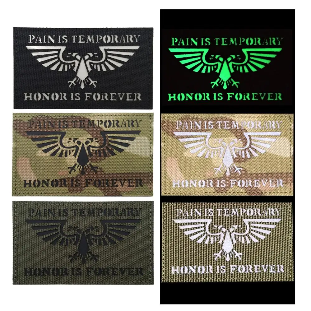Новый 3D вышитые отражающий бейдж боль временно Honor навсегда чехол для телефона на