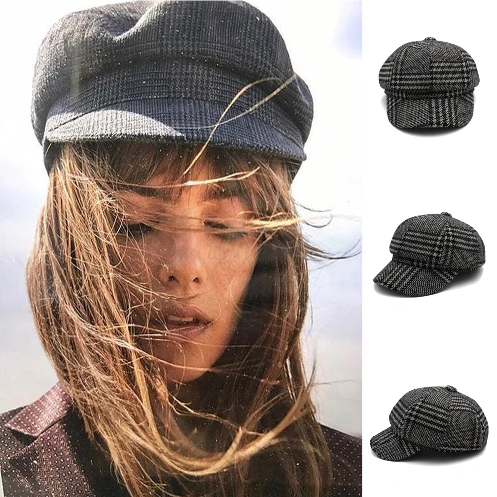 Кепки клетчатые в клетку для мужчин и женщин зимние размеры США 7 1/4