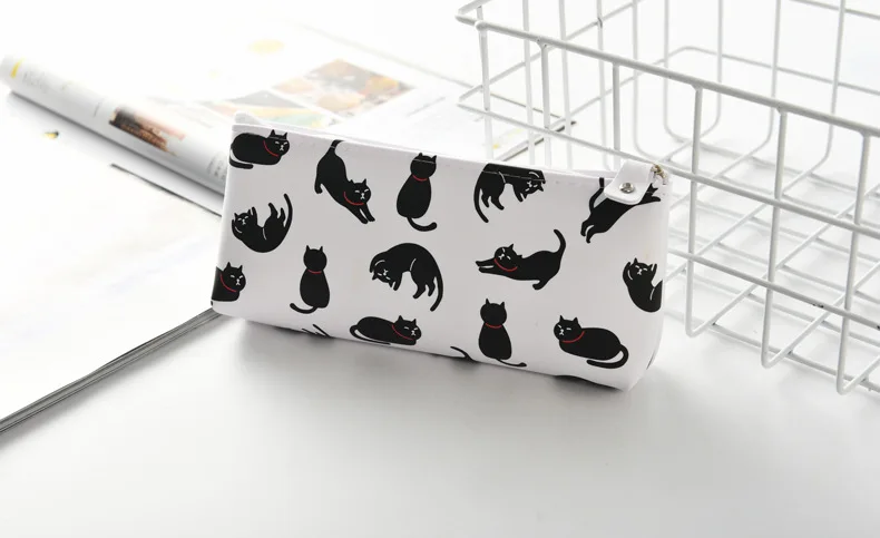 Силиконовый чехол для карандашей с милым котом Kawaii Girl PencilsBags прочный большой емкости школьные принадлежности канцелярские принадлежности для хранения ручек