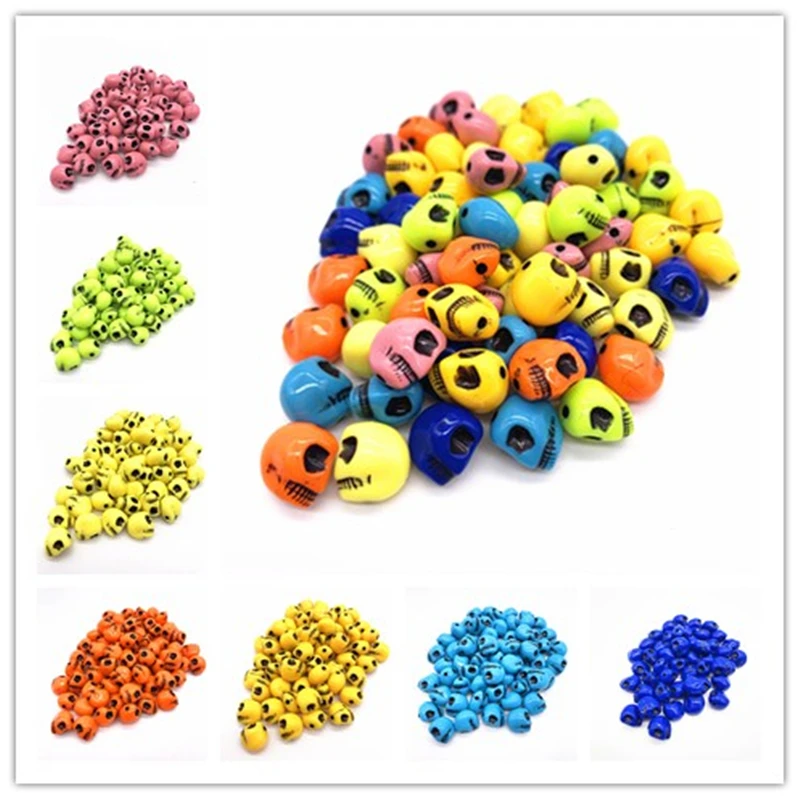 

New 20pcs 12mm Acrylic Skull Beads Strand Bracelets Necklace DIY Jewelry Making Accessories