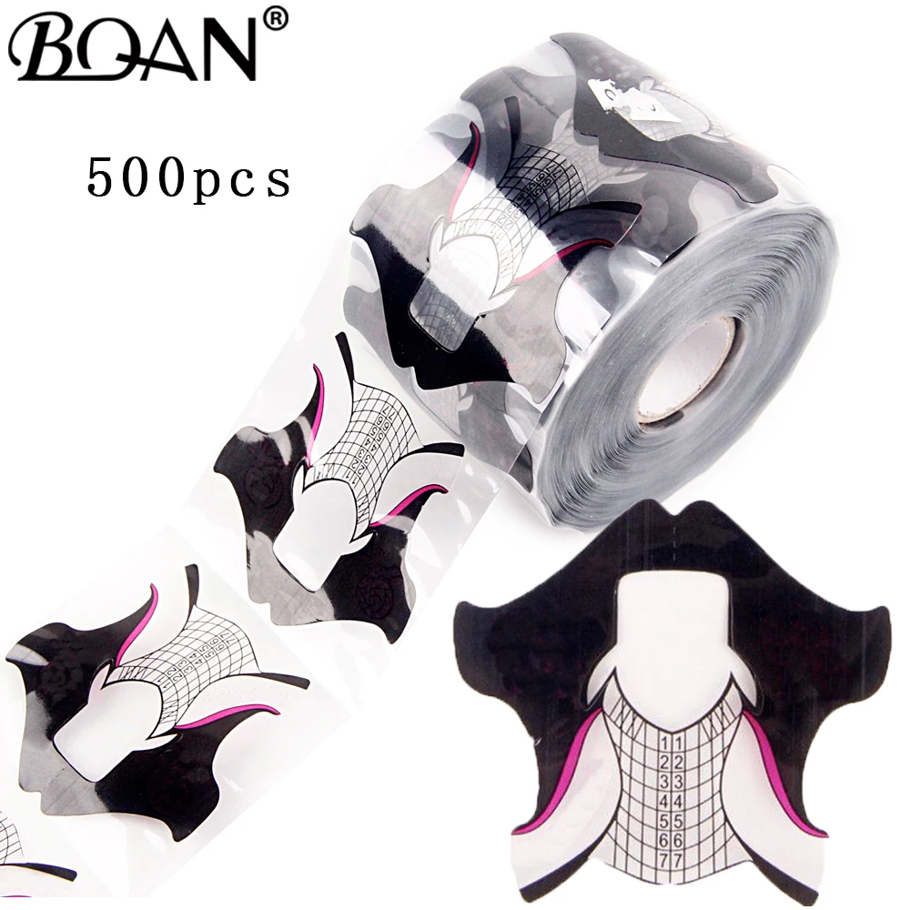 BQAN 50/100/500 шт. Новый дизайн пластиковые формы для черных волос наращивания ногтей