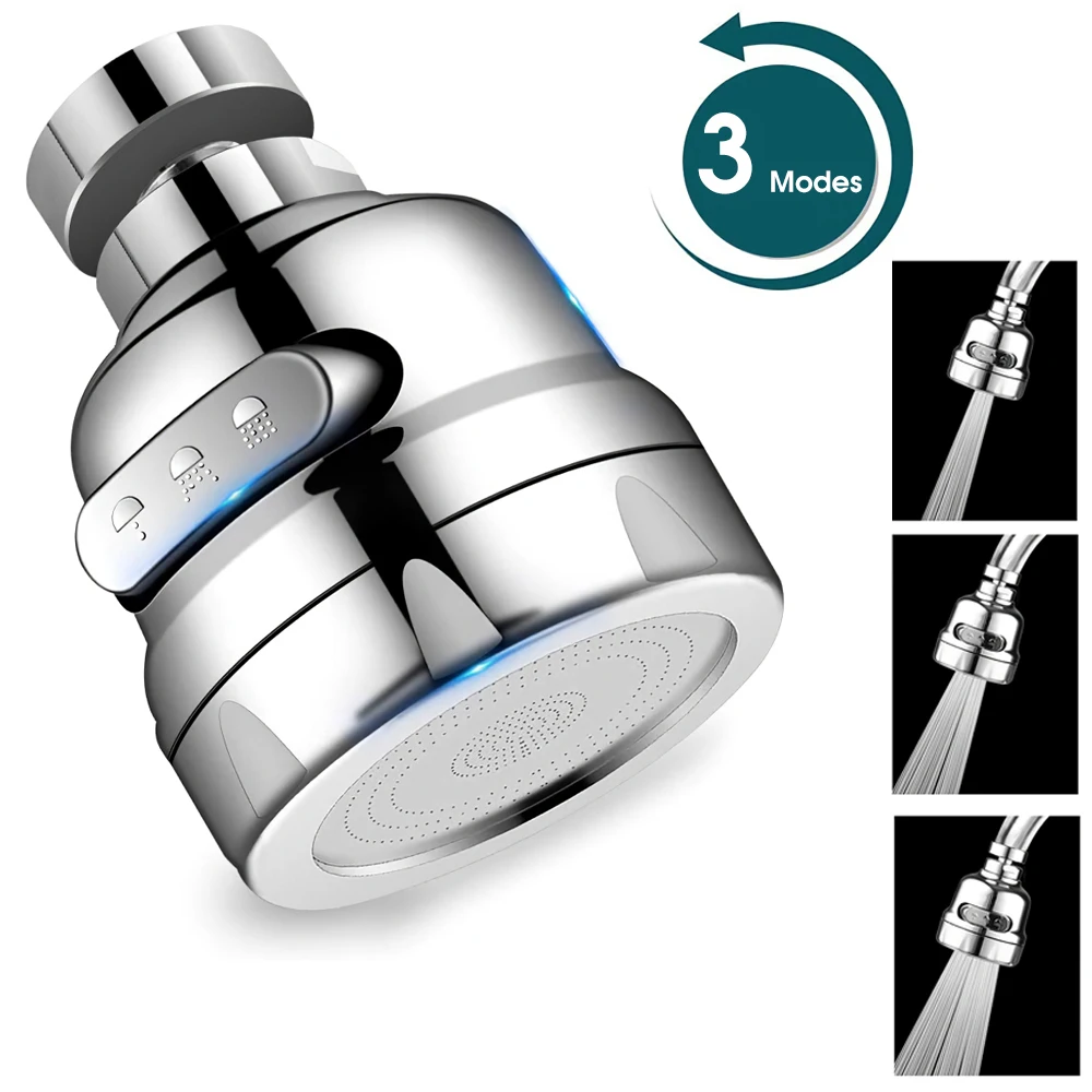 

Аэратор для водопроводного крана, насадка для крана, универсальный поворотный смеситель с защитой от брызг, для кухни и ванной комнаты