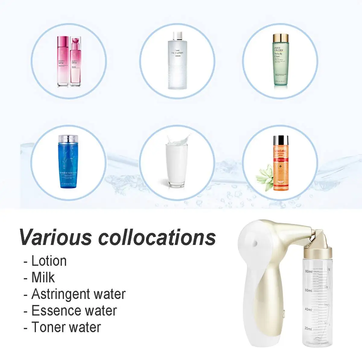 

100ml Nano Facial Sprayer Face Mist Sprayer USB Chargeable Nebulizer Humidifier Hydrating Anti-aging Women Beauty Skin Care Tool