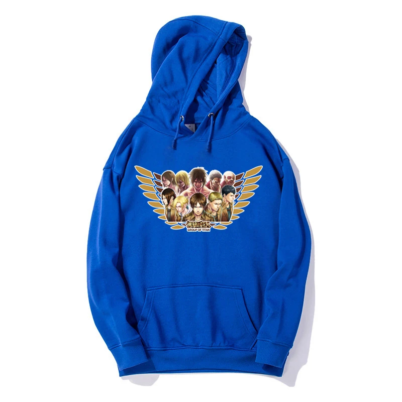 Толстовки с принтом атака на Титанов хлопковые флисовые пуловеры унисекс