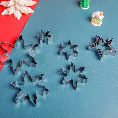 JO LIFE 1 Набор Рождественская елка формы для выпечки торта Снежинка из нержавеющей