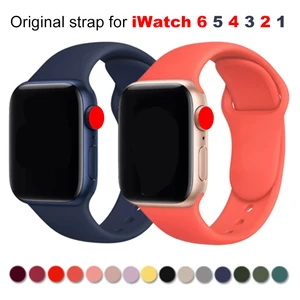 2021 new fashion silicone strap for apple watch band 38mm 40mm 42mm 44mm rubber belt smartwatch bracelet iwatch series se 6 5 4 free global shipping