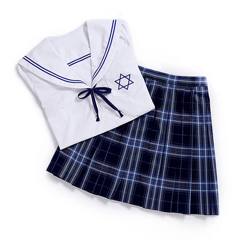 Школьная форма с короткими рукавами для студентов Костюм из японской школьной