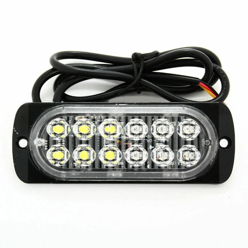 

12V LED Lights Truck Accessories Strobe Hazard Lamps Waterproof Built-in