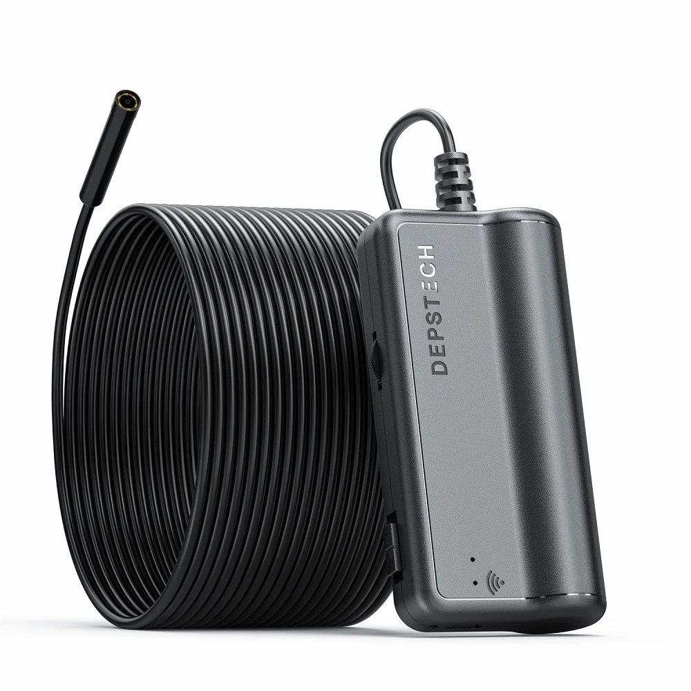DEPSTECH Wireless Endoscope 2.0MP HD WiFi Borescope IP67 Waterproof Inspection Camera 16 Inch Focal Distance for Android &amp iOS |