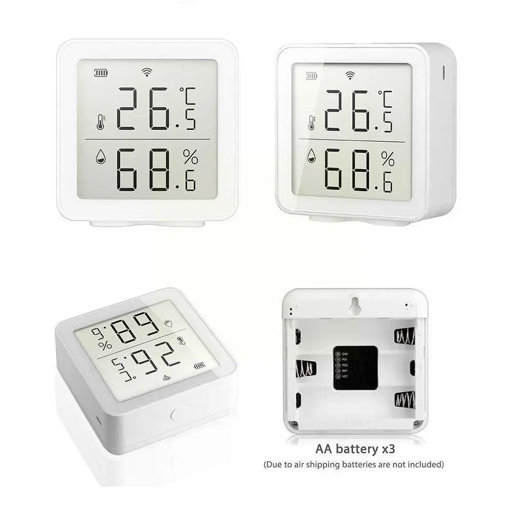 

For Tuya Smart Life WIFI Temperature And Humidity Sensor With Indoor Thermometer Intelligent LCD Linkage Display Hygrometer N5F2