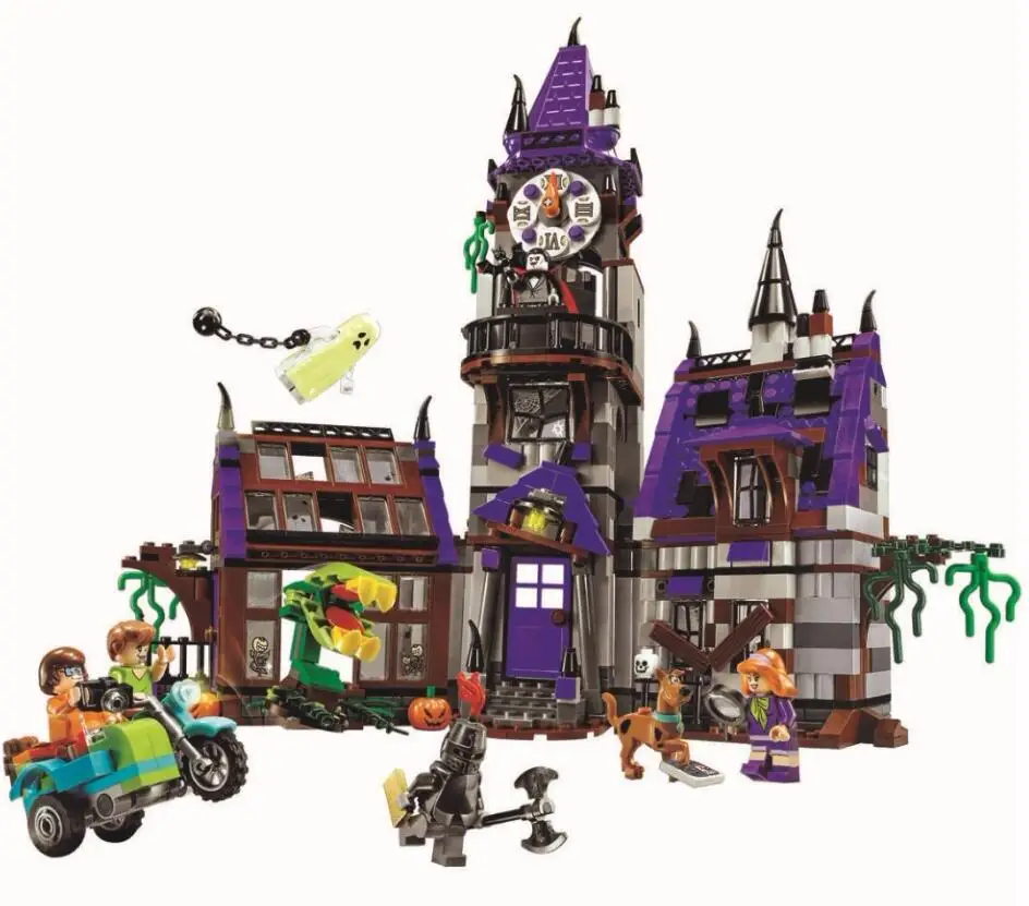 Новинка 10432 10431 Scooby Doo таинственный призрак дом 860 шт. строительные игрушки Совместимые 75904 конструктор для детей подарок