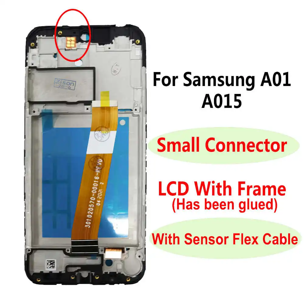 5 7-дюймовый ЖК-дисплей с рамкой для SAMSUNG Galaxy A01 2019 SM-A015F/DS A015G A015M A015 сенсорный экран