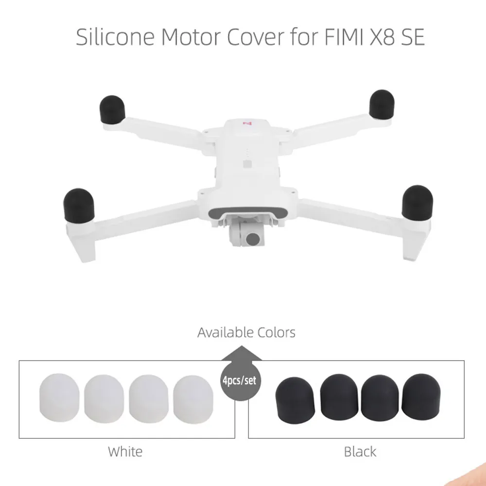 4 шт. Черный Защитный чехол для двигателя из силикагеля аксессуары XiaoMi Fimi X8 SE Drone