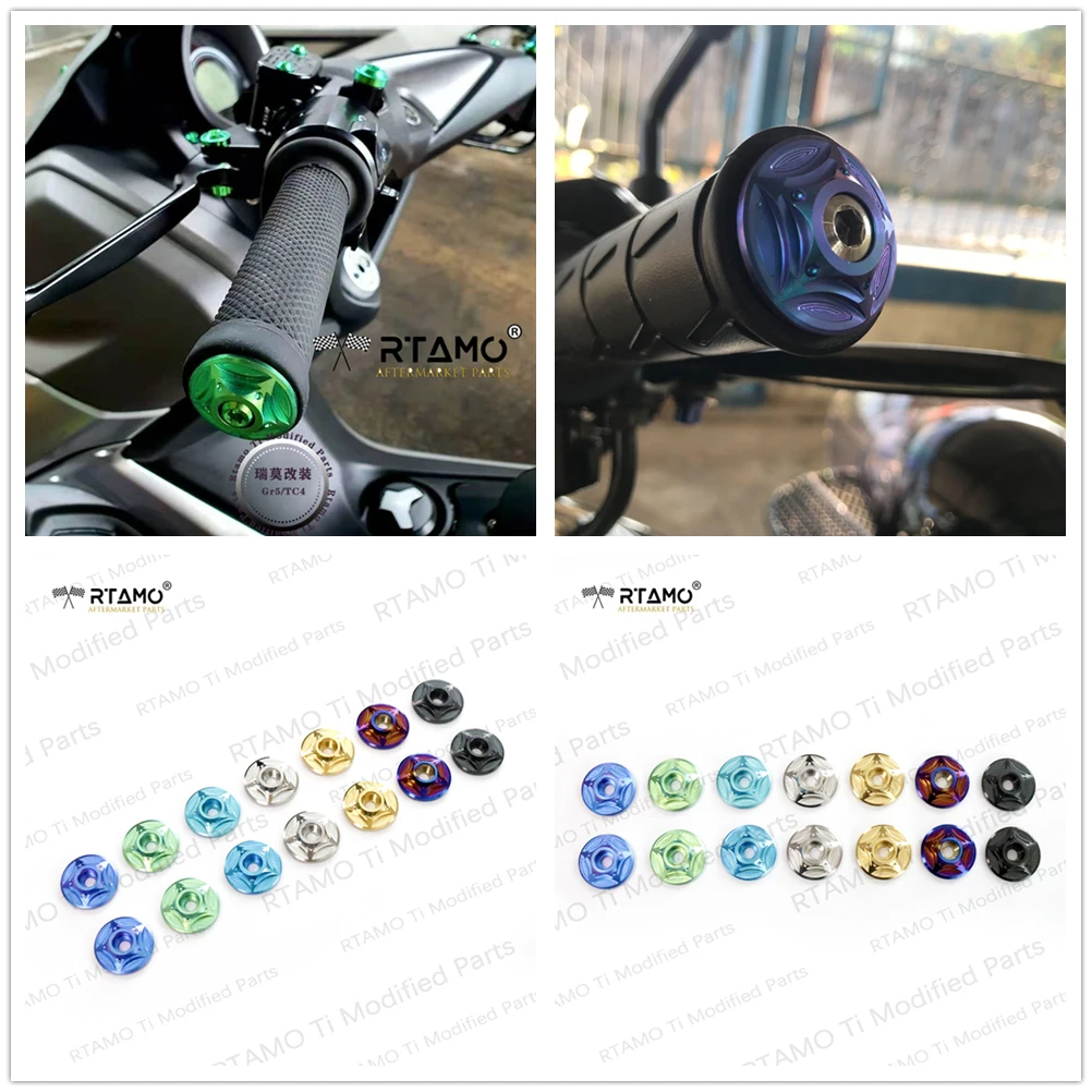 

2pcs Pack Titanium Handlebar End Cap Covers Plug