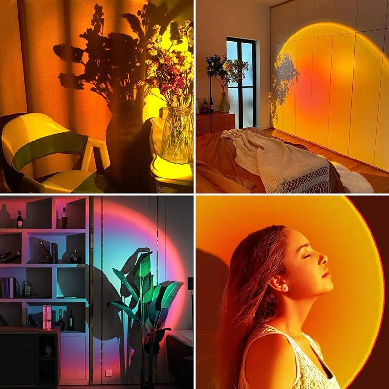 

Modern Romantic Colorful Sunset Floor Lamp For Living Room Bedroom Atmosphere Dusk Date Decorative Led Light Gift New