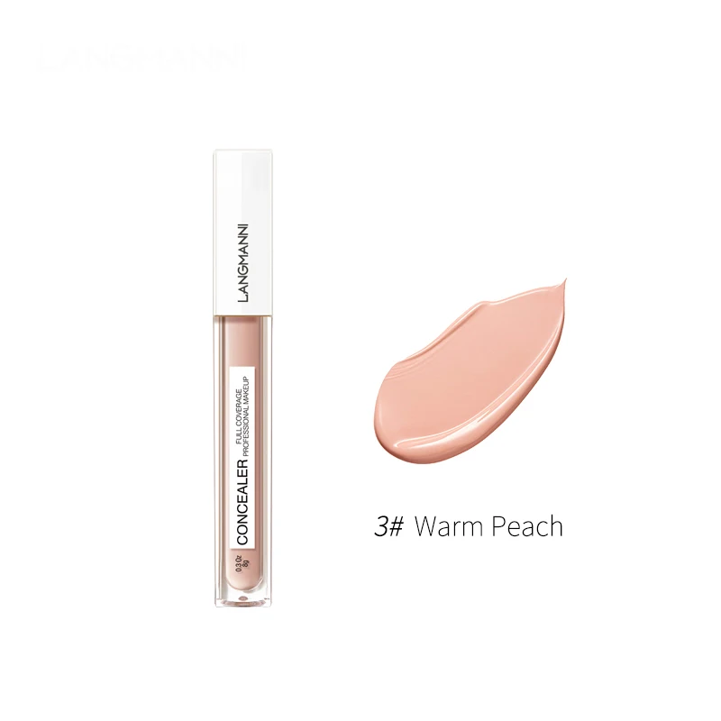 

Langmanni Concealer Liquid Concealer Female Cover Spots Acne Marks Invisible Pores Cover Tattoo Dark Circles Concealer Makeup