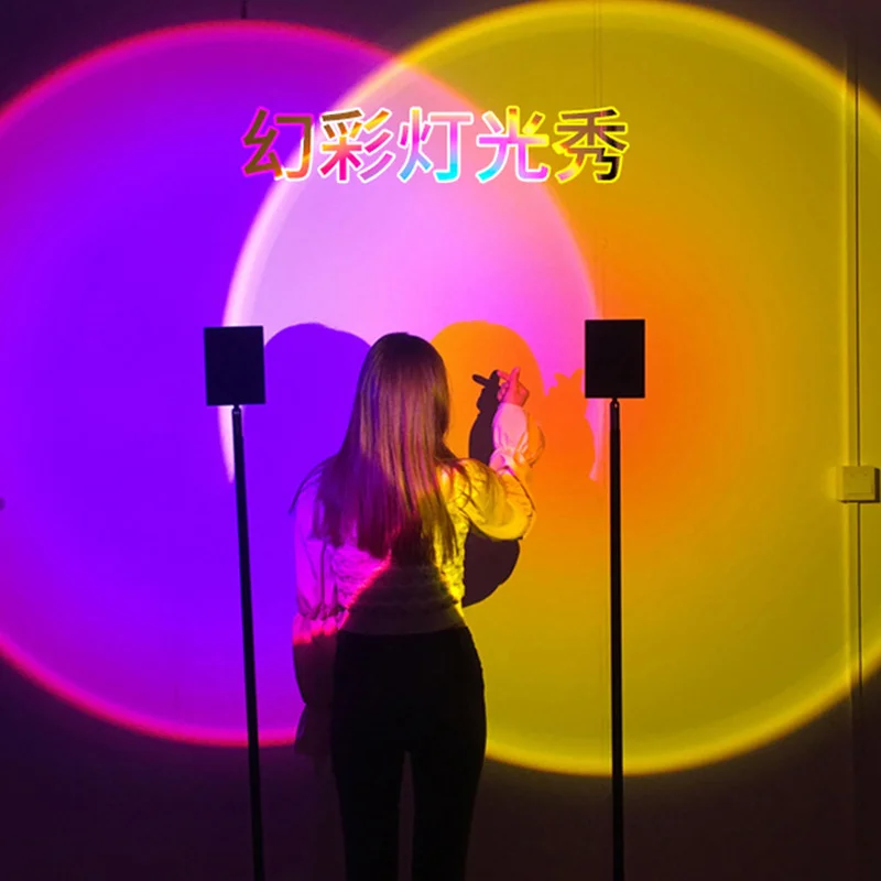 

Creative Design Projector Floor Lamp for Bedroom Atmoshphere Colorful Lighting Living Room Restaurant Bar Floor Light