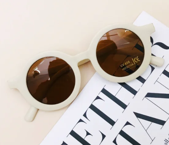 

2021 New Children's Sunglasses Infant's Retro Solid Color Ultraviolet-proof Round Convenience Glasses Eyeglass For Kids