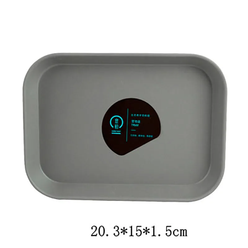 8Rectangle-Gray Скандинавские пластиковые геометрические подносы для хранения чая, завтрака, хлеба, тарелка для фруктов, выпечки декоративный поднос, ювелирный дисплей, Домашний Органайзер - Цвет: 8Rectangle-Gray