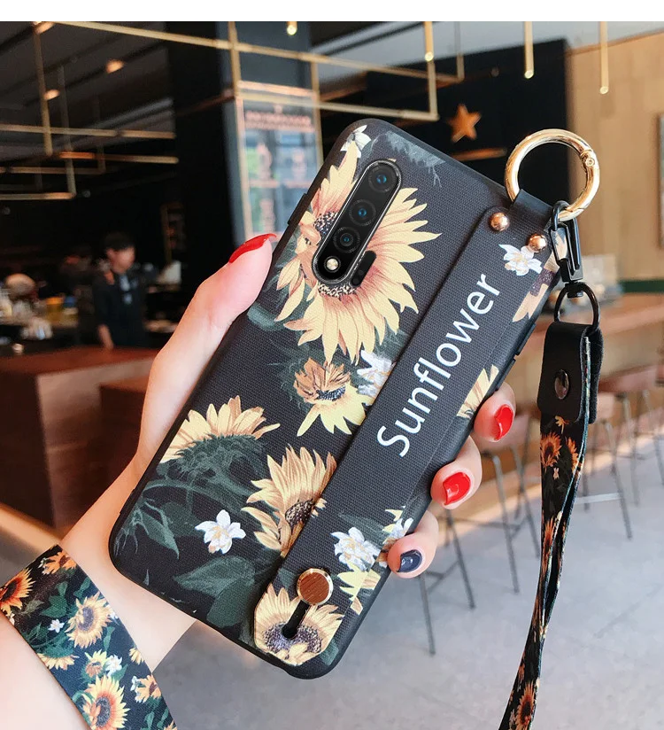 

Для huawei nova/6 силиконовый чехол в китайском стиле росписью с ремешок на запястье для мобильного телефона чехол для huawei nova 6 fundas coque