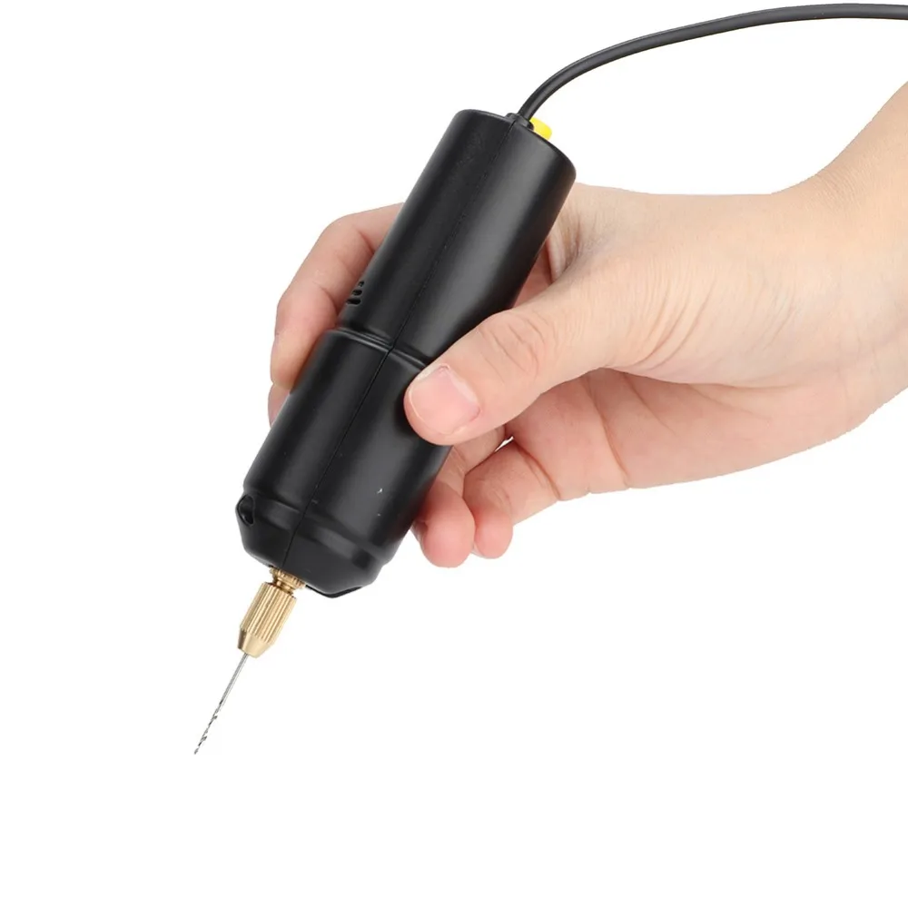 5 в 18 Вт Электрическая дрель с usb-кабелем, портативная мини маленькая ручная микро USB дрель с 3 шт. битами DC 5 В, набор мини-ручных сверл