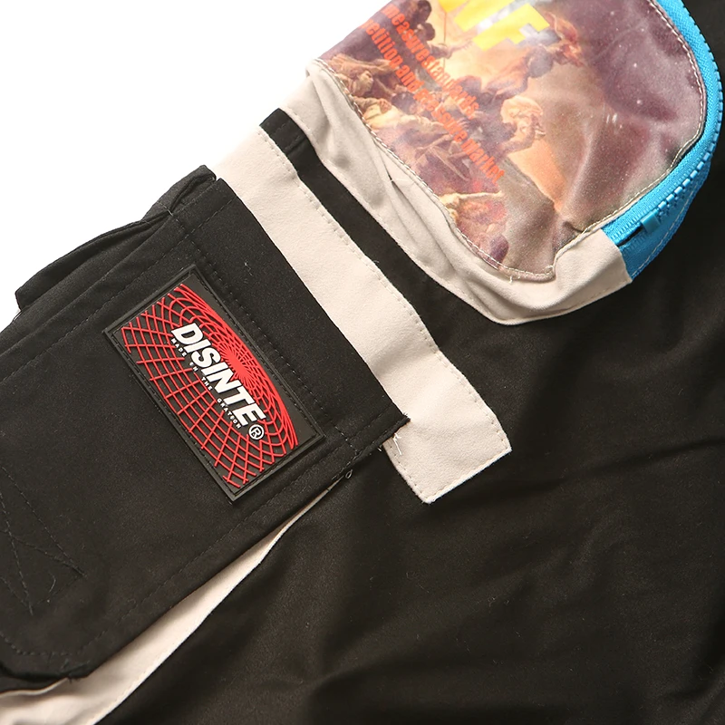 Мужские спортивные брюки-карго черные повседневные штаны с множеством карманов