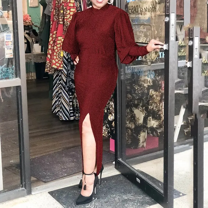 Сексуальное элегантное платье размера плюс Для женщин длинные платья ужин